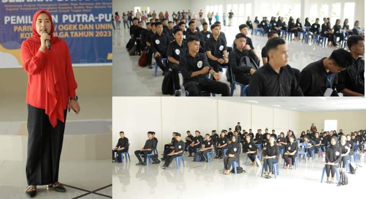 Peserta audisi Pemilihan Duta Wisata Ogek Uning Kota Sibolga Tahun 2023.