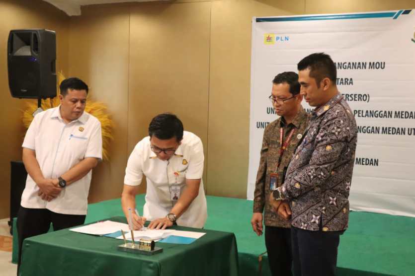 PLN UP3 Medan dan PLN UP3 Medan Utara Teken MoU dengan Kejari Medan