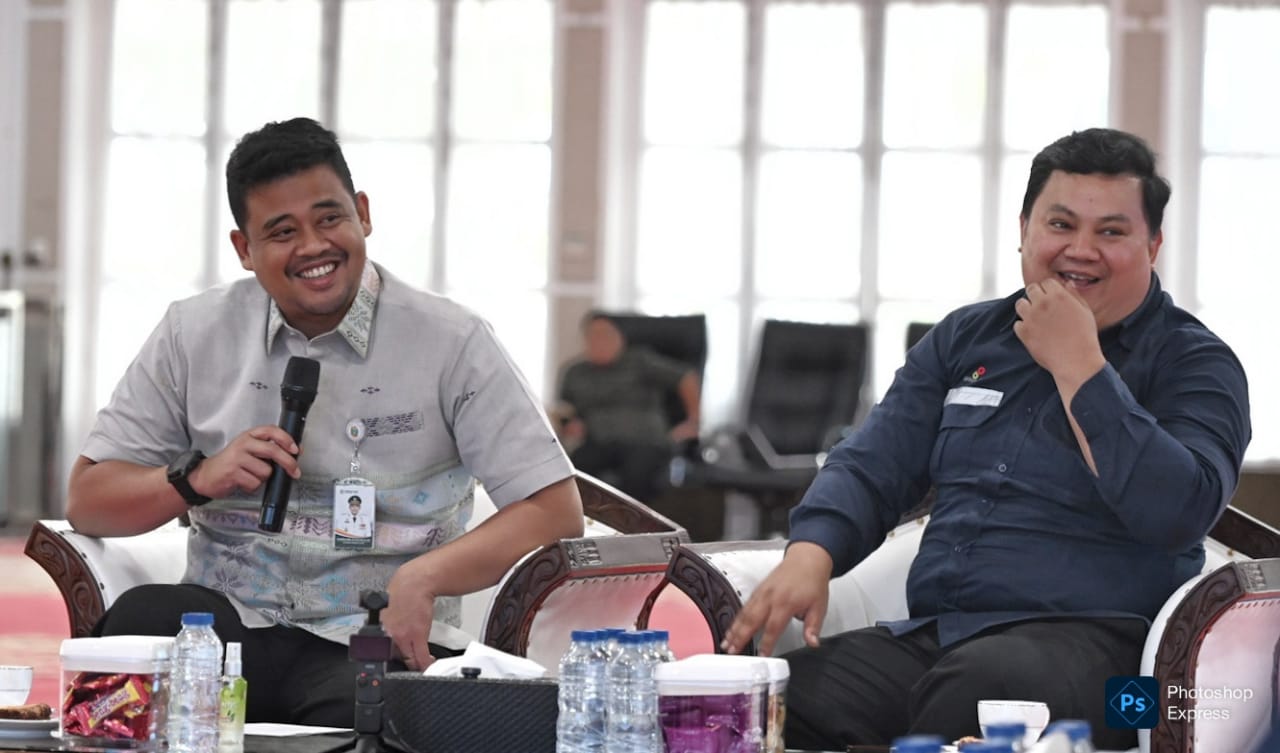 IMG-20260616-WA0028 Bobby Afif Nasution menerima audiensi Kepala Perwakilan Satuan Kerja Khusus Pelaksana Kegiatan Usaha Hulu Minyak dan Gas Bumi (SKK Migas) di Aula Tengku Rizal Nurdin Jalan Sudirman Medan. (Kominfo Sumut Dok)