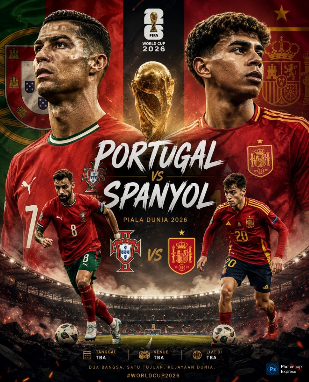 IMG-20260706-WA0012 Head to head jelang laga Spanyol versus Portugal di Piala Dunia. (Kitamedan.com)