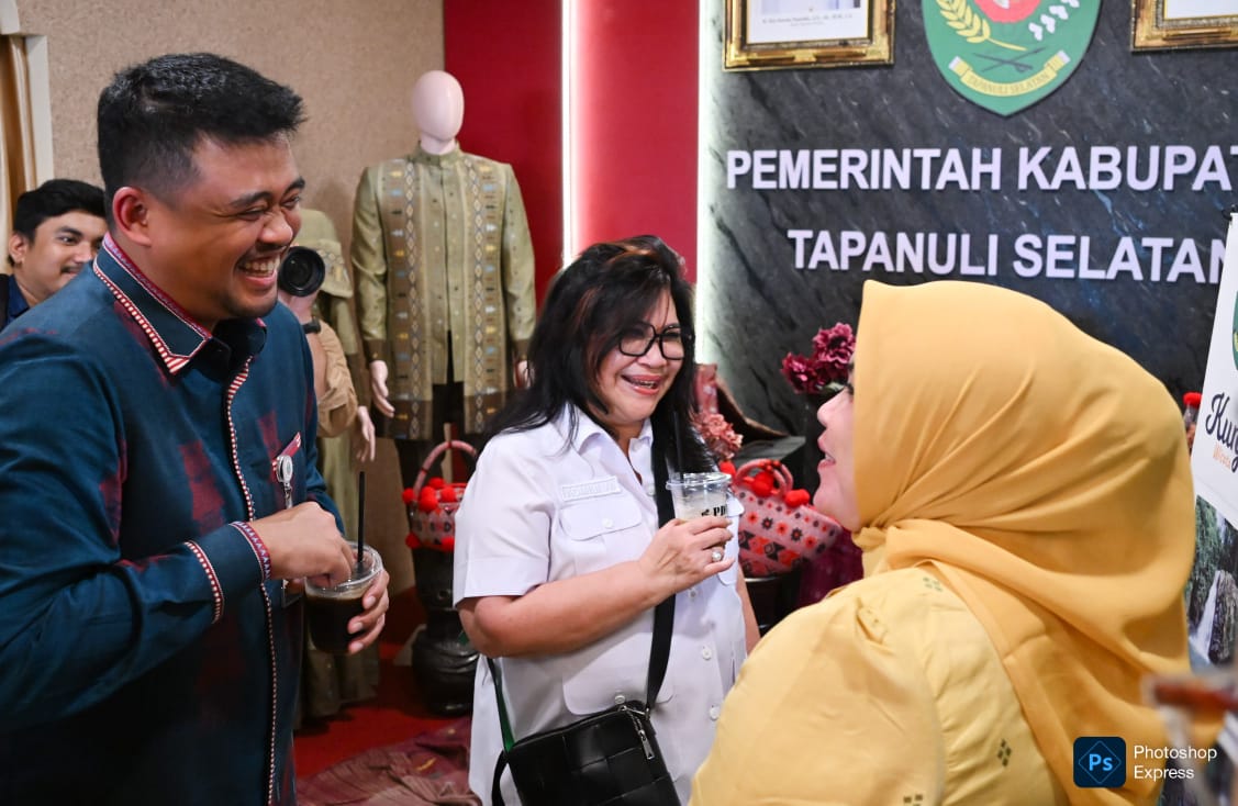 Evita Nursanty didampingi Bobby Nasution saat berkunjung ke PRSU. (Kominfo Sumut Dok)