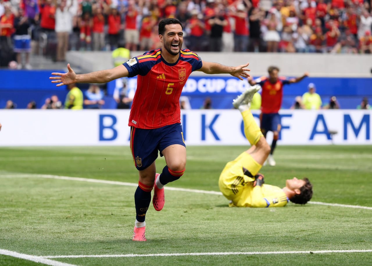 Gol Mikel Merino bawa Spanyol ke semifinal melawan Perancis. (Google)