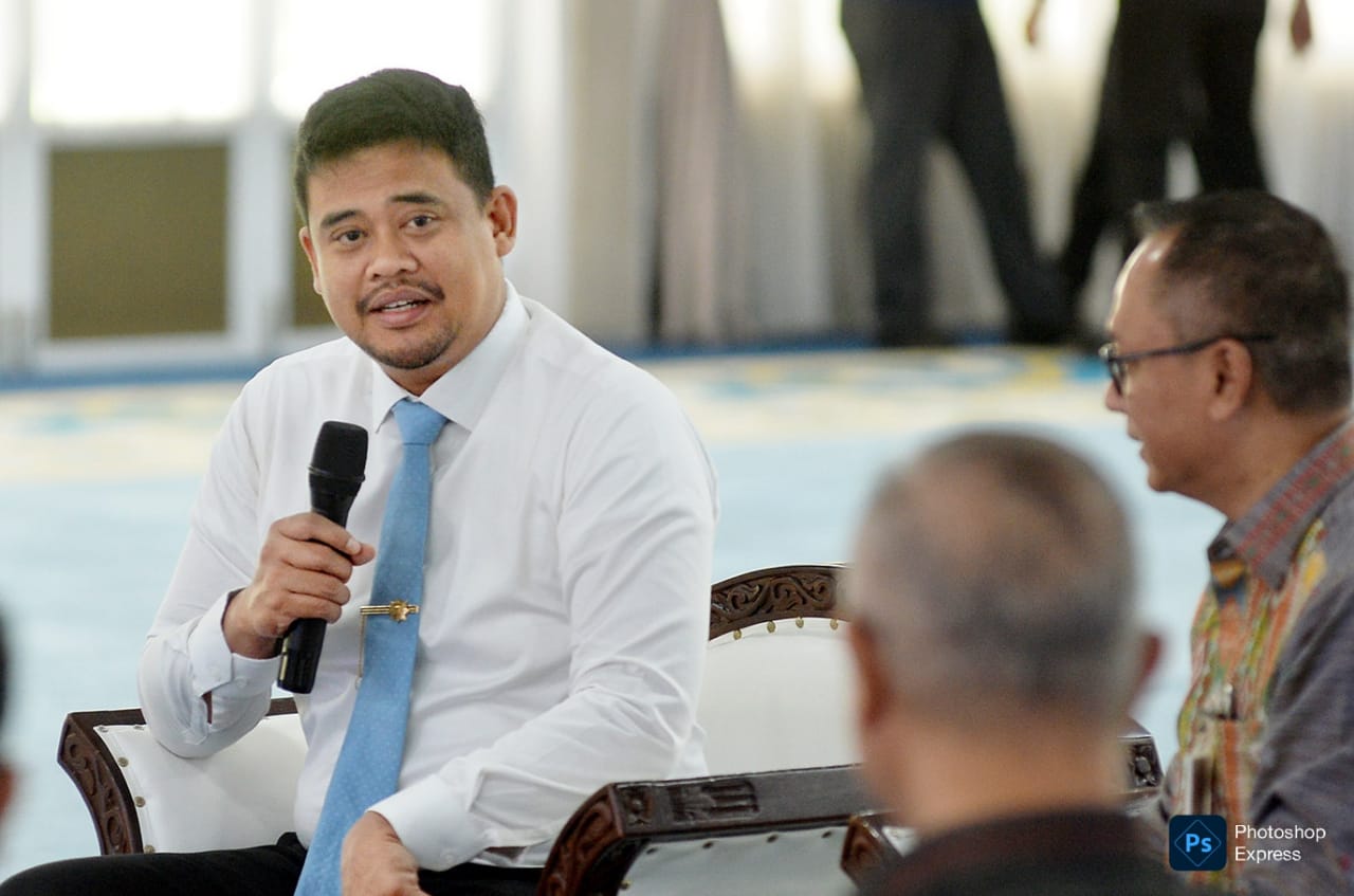 Muhammad Bobby Afif Nasution menerima audiensi Kepala Kantor Perwakilan Bank Indonesia Provinsi Sumut di Aula Tengku Rizal Nurdin Jalan Sudirman. (Kominfo Sumut Dok)