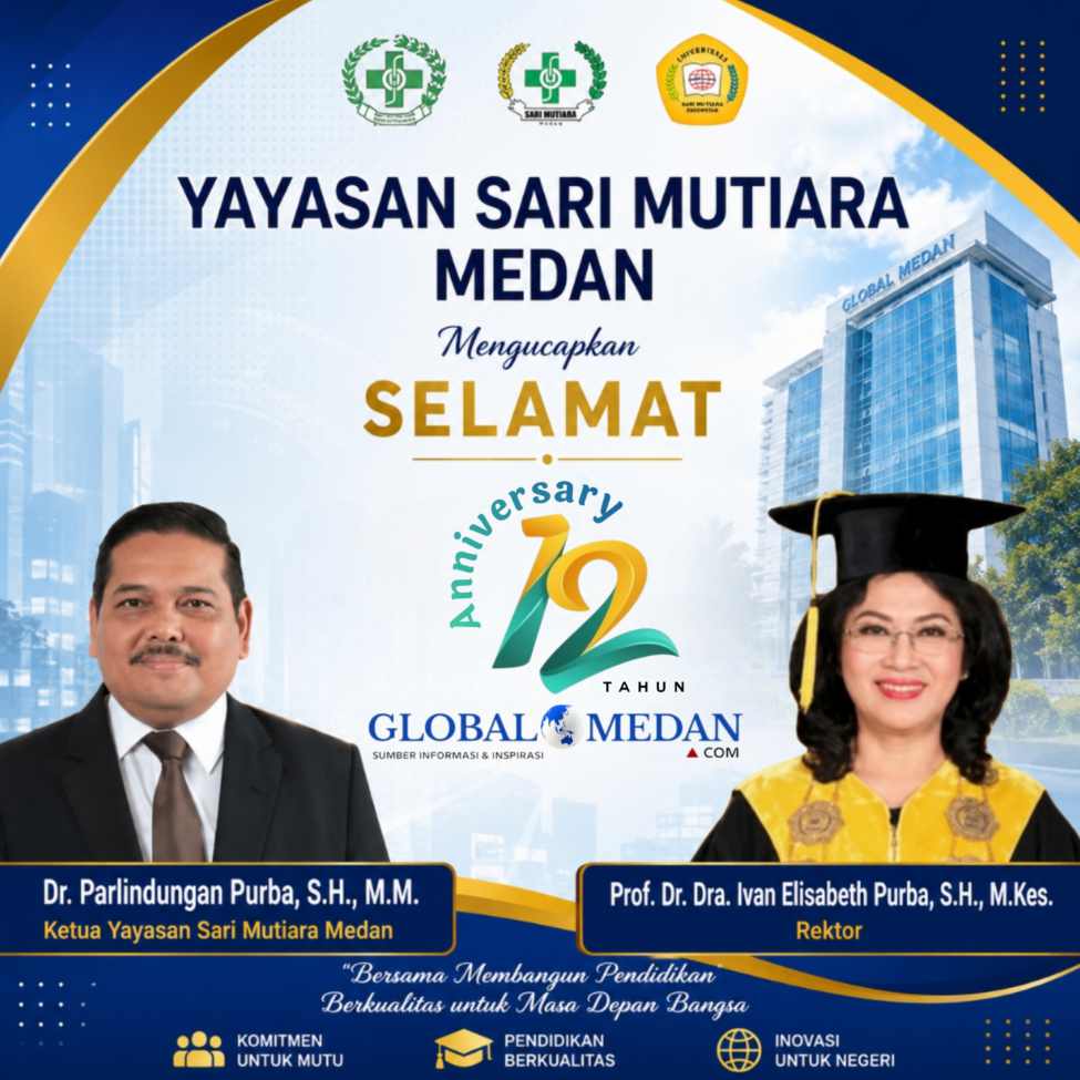 yayasan sari mutiara Medan ucapkan selamat sukses aniversary ke 12 tahun globalmedan.com